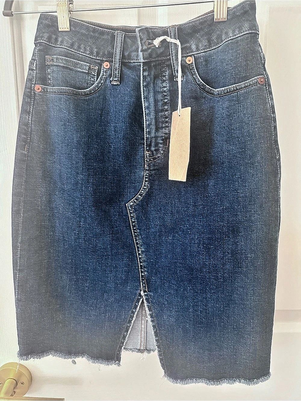 Madewell High Riser Denim Mini Skirt Size 26 NWT
